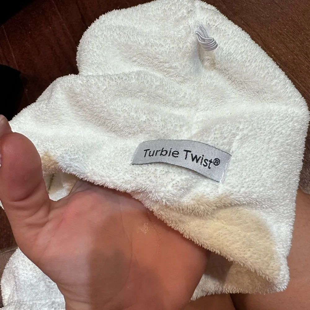 Turbie Twist White Hair Towel Turban Wrap